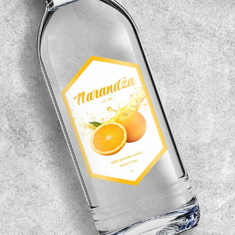 Naljepnica za sok od narandže