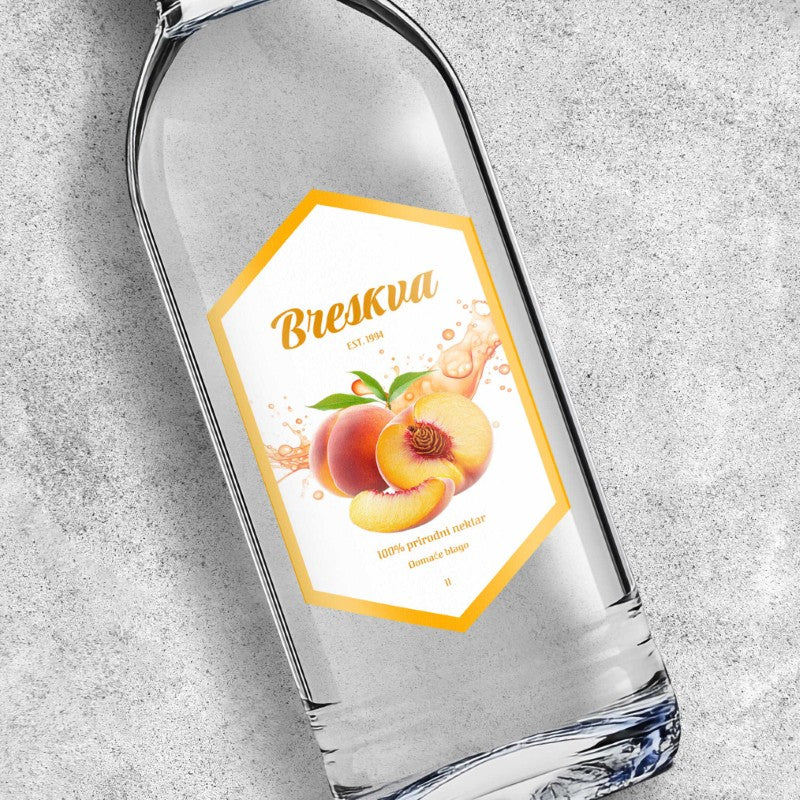 Naljepnica za sok od breskve