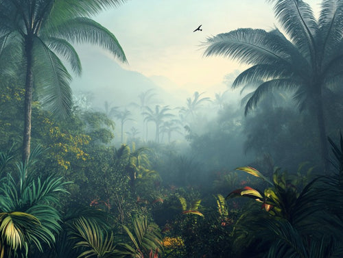 Misty Jungle Landscape