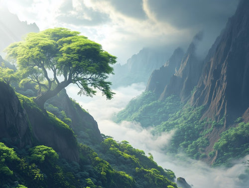 Mountain Cliff Landscape