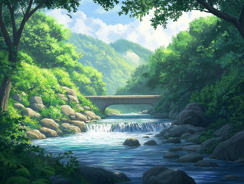 Green River Bridge Landscape