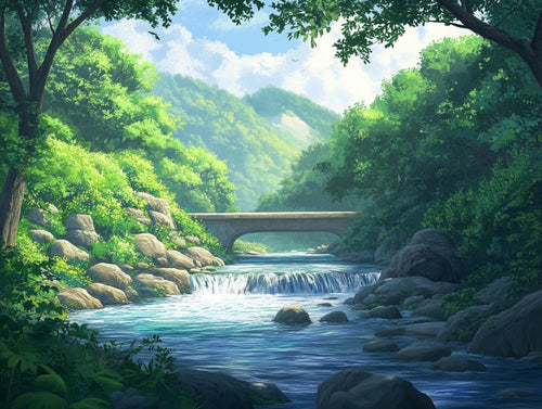 Green River Bridge Landscape