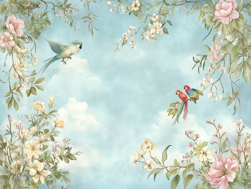 Soft Birds Garden Landscape