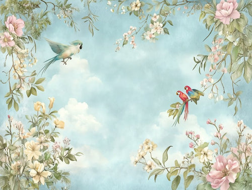 Soft Birds Garden Landscape