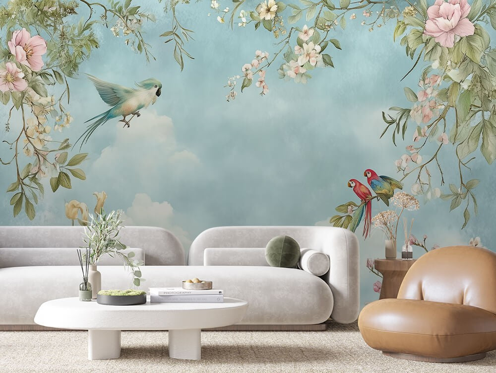 Soft Birds Garden Landscape