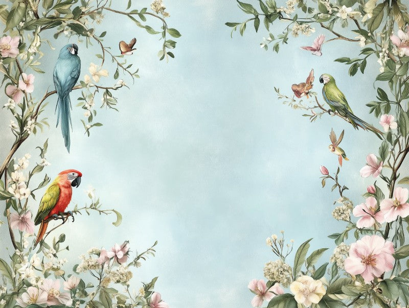 Romantic Birds Landscape