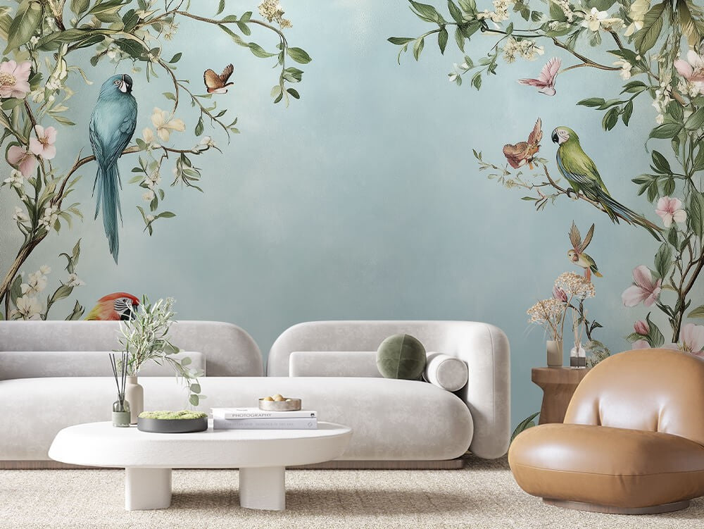 Romantic Birds Landscape