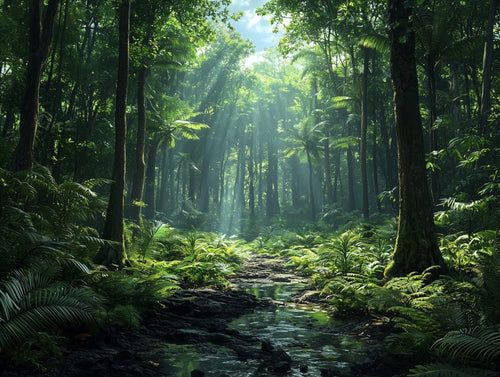 Deep Green Forest Landscape