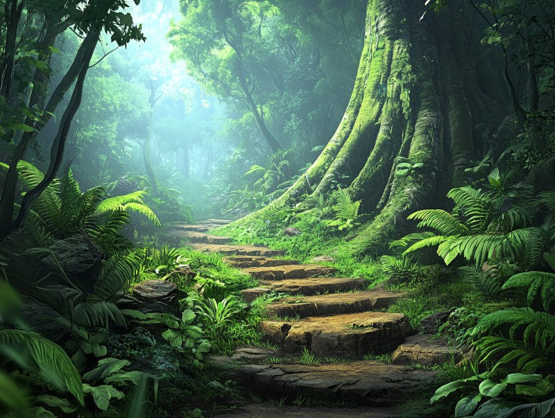 Jungle Stair Path Landscape