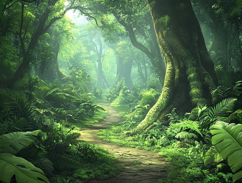 Forest Light Tunnel Landscape