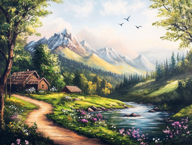 Flower Valley Cottage Landscape