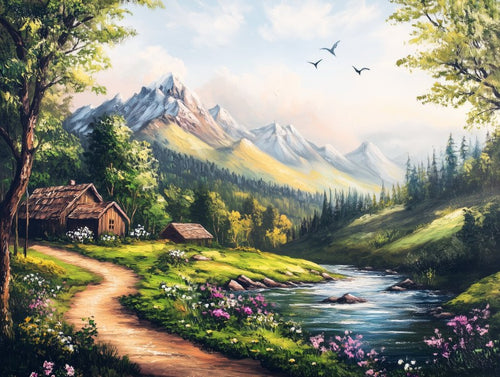 Flower Valley Cottage Landscape