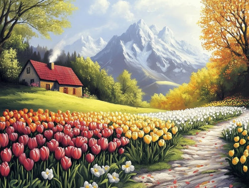 Tulip Mountain Field Landscape