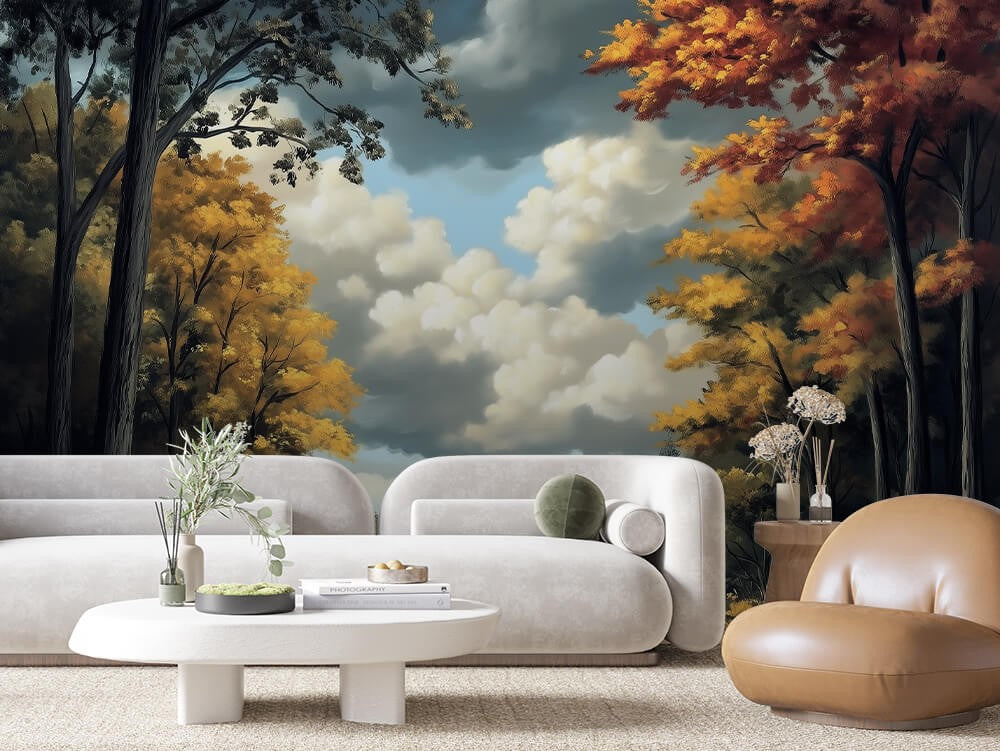 Autumn Forest Road Landscape