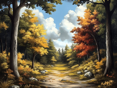 Golden Autumn Path Landscape