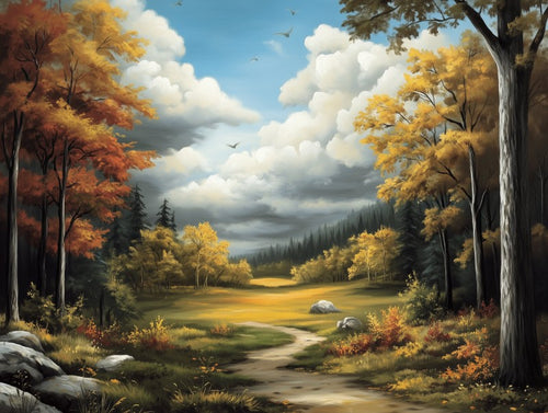 Countryside Autumn Road Landscape