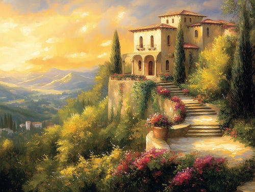 Tuscan Hills Villa Landscape