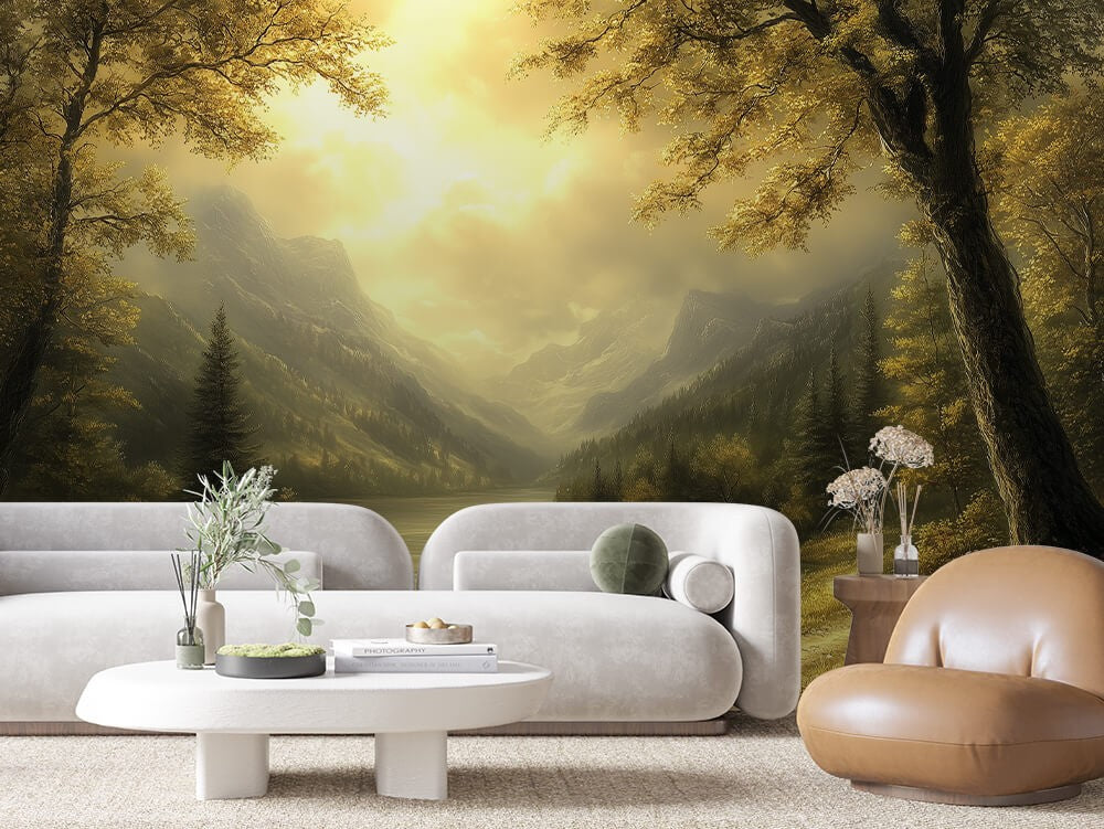 Golden Forest Path Landscape