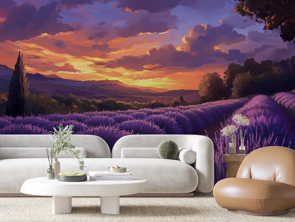Purple Lavender Landscape