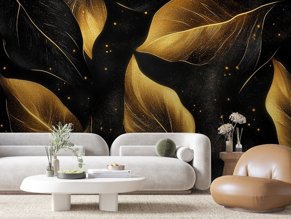 Luxury Gold Leaves Texture