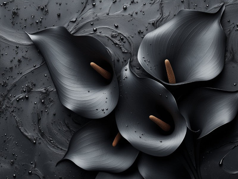 Black Calla Leaves Design