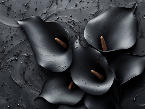 Black Calla Leaves Design