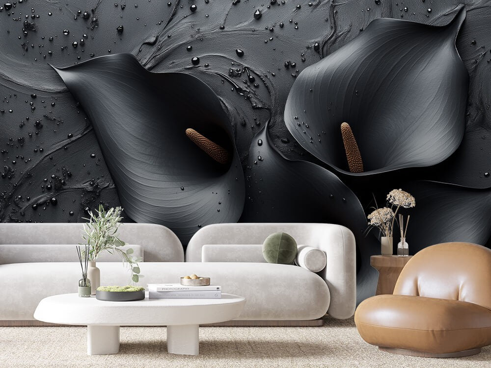 Black Calla Leaves Design