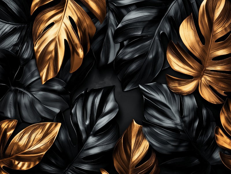 Black Gold Leaves Contrast