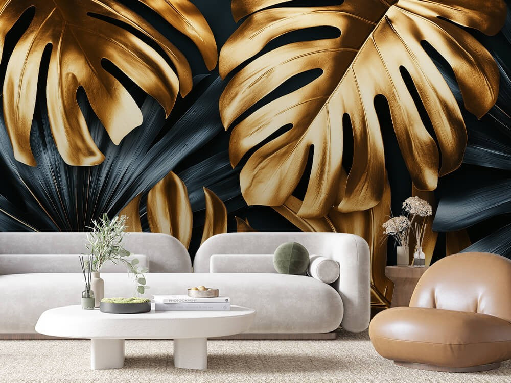Exotic Gold Leaves Texture