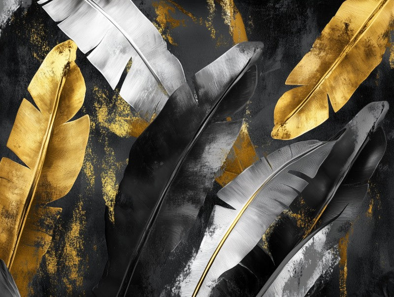 Marble Gold Leaves Mix