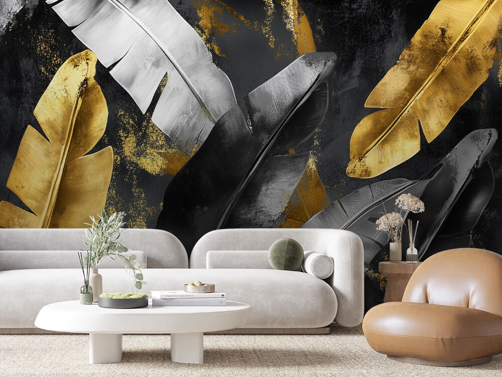 Marble Gold Leaves Mix