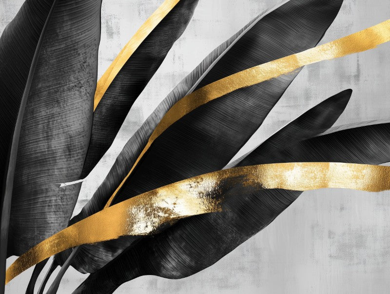 Minimal Leaves Gold Accent
