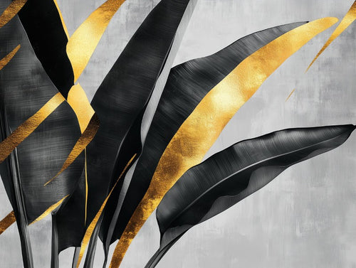 Soft Grey Leaves Pattern