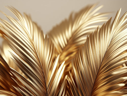 Golden Palm Leaves Texture