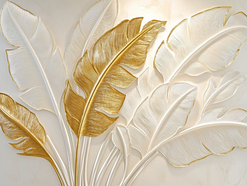 Embossed Leaves Luxury Texture
