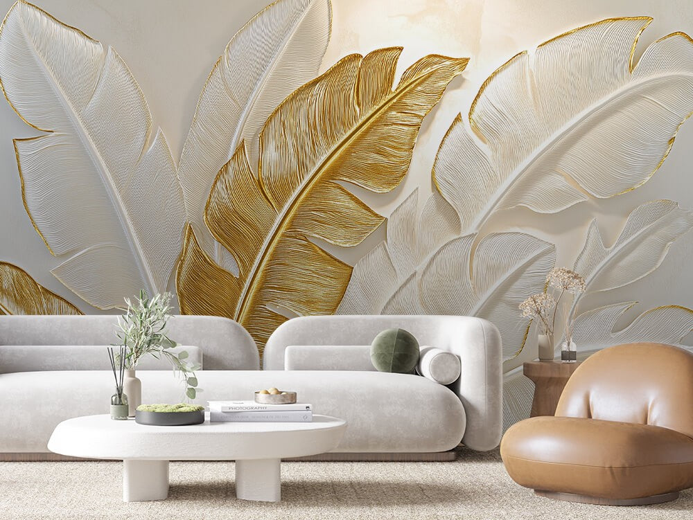 Embossed Leaves Luxury Texture
