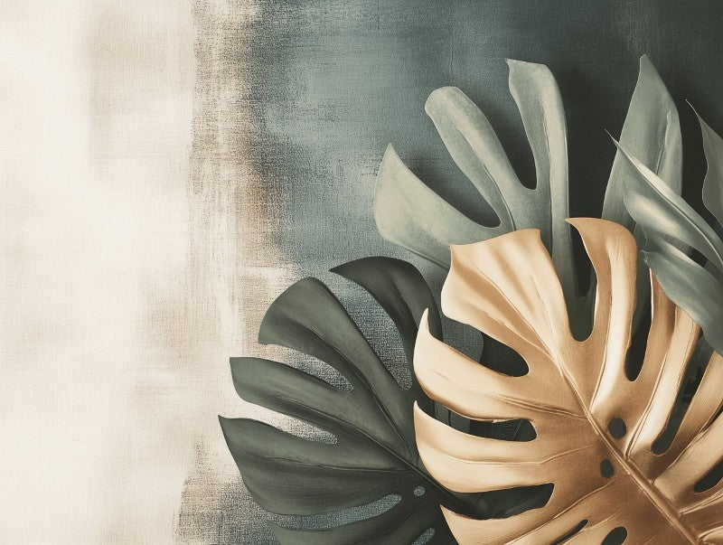 Muted Jungle Leaves Design