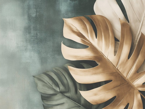 Elegant Beige Leaves Texture