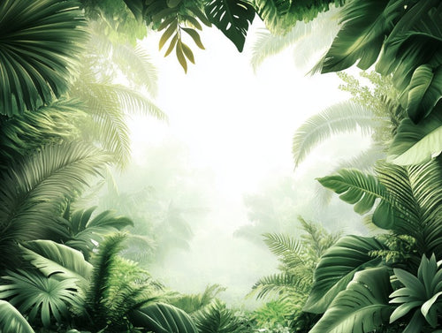 Jungle Light Leaves Scene