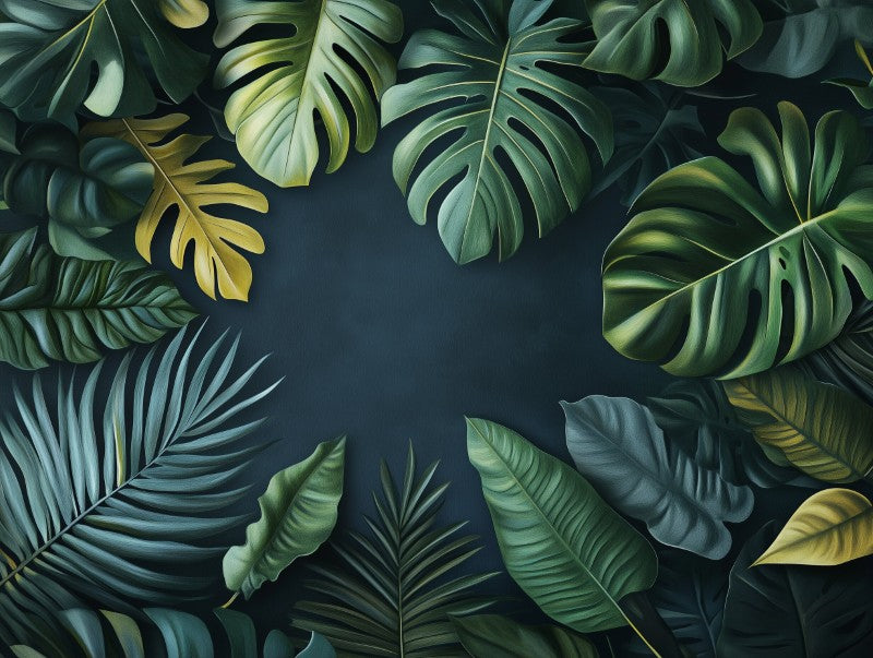 Deep Jungle Leaves Dark