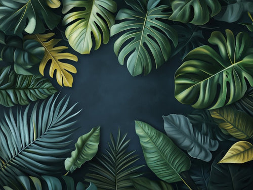Deep Jungle Leaves Dark