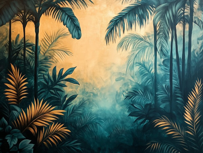 Jungle Depth Leaves Scene