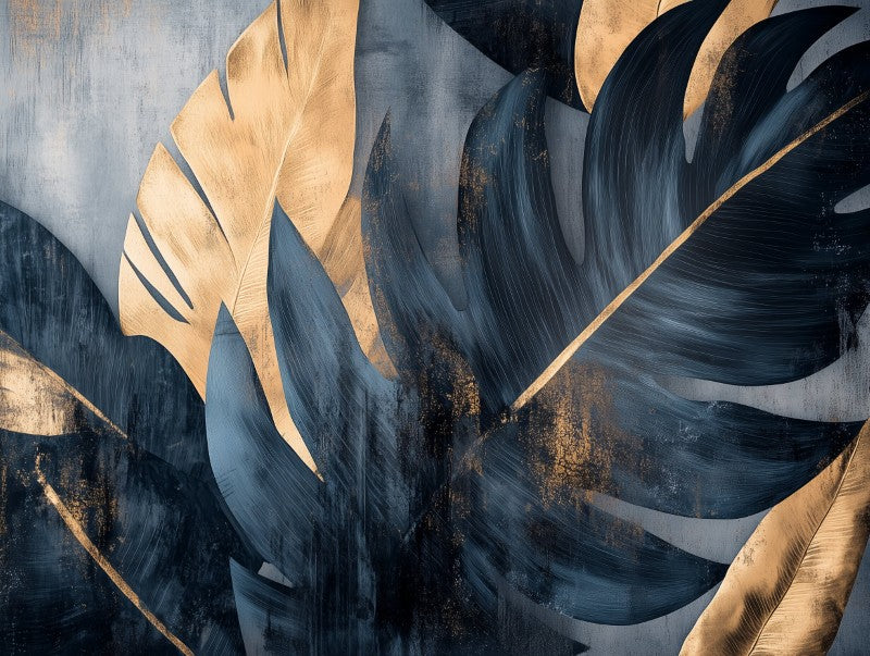 Dark Blue Leaves Texture