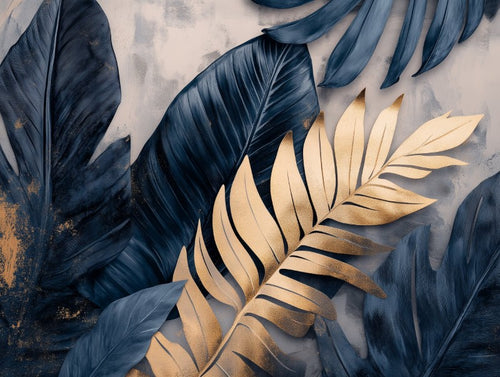 Dark Leaves Gold Detail