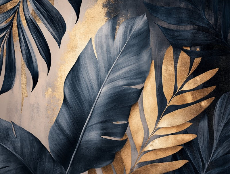 Luxury Leaves Gold Accent