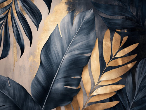 Luxury Leaves Gold Accent