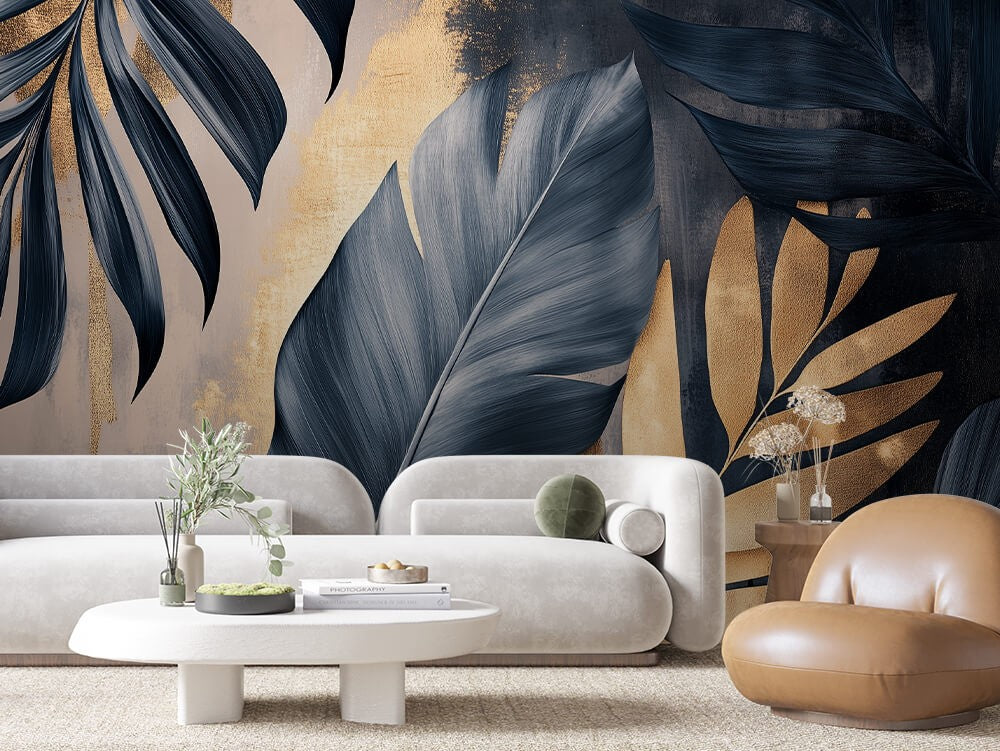 Luxury Leaves Gold Accent
