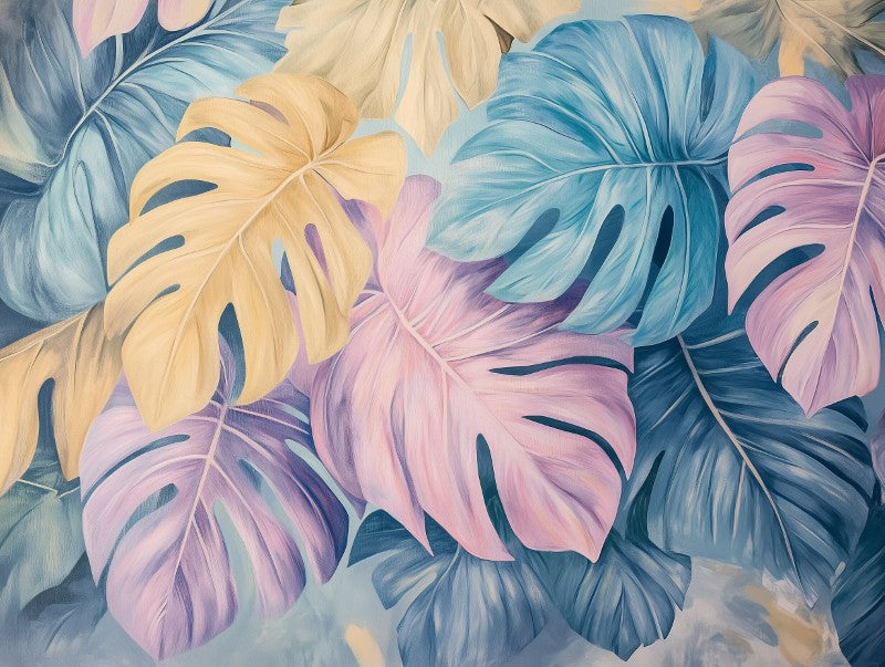 Pastel Leaves Soft Color