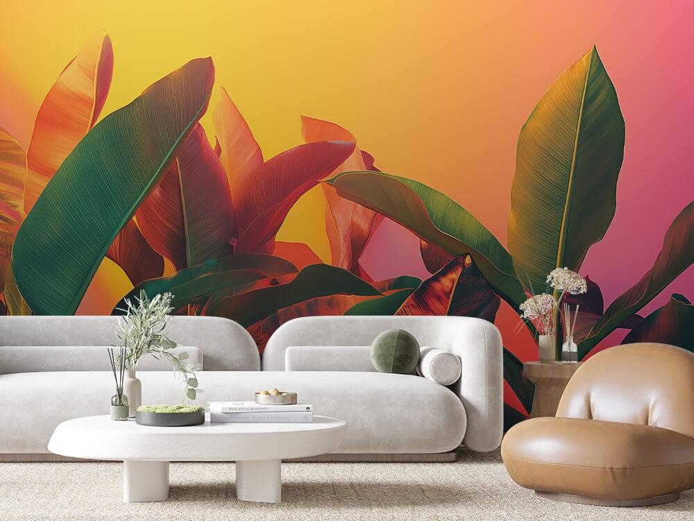 Exotic Color Leaves Scene
