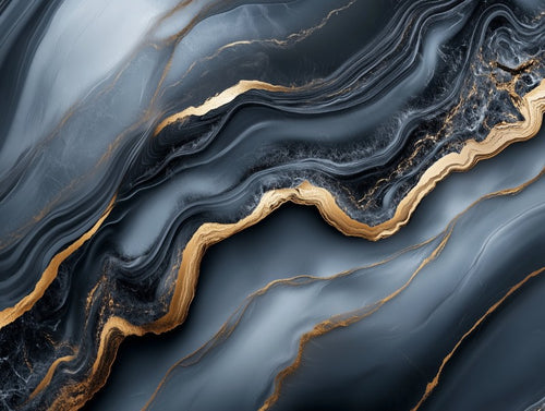 Fluid Dark Marble Lines